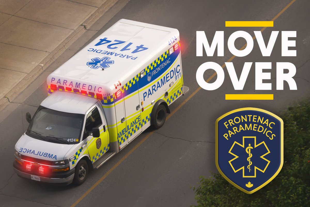 Frontenac Paramedics (@fpsparamedics) on Twitter photo A gentle reminder to all to pull over and stay clear of emergency vehicles with emergency lights on, whether rolling or parked. You could help save a life.
And it's the law. . .
ontario.ca/page/driving-n…
<a href="/KingstonPolice/">Kingston Police</a>
<a href="/KtownFire/">Kingston Fire & Rescue</a> A gentle reminder to all to pull over and stay clear of emergency vehicles with emergency lights on, whether rolling or parked. You could help save a life.
And it's the law. . .
ontario.ca/page/driving-n…
<a href="/KingstonPolice/">Kingston Police</a>
<a href="/KtownFire/">Kingston Fire & Rescue</a>