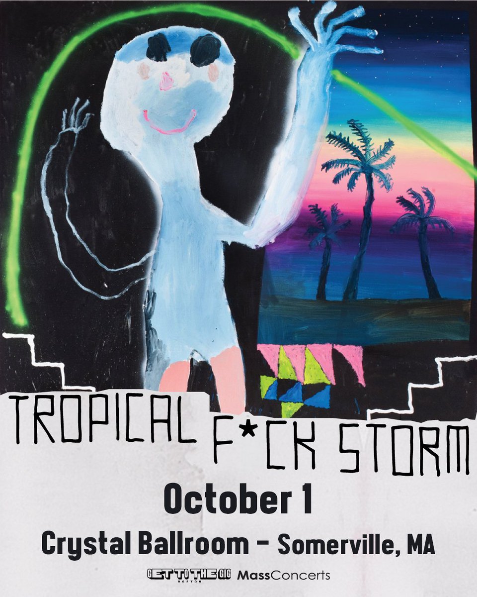Crystal Ballroom (@crystalsville) on Twitter photo JUST ANNOUNCED
Tropical F*ck Storm will be at Crystal Ballroom on 10/1!
On Sale | Friday 4/25 | 10AM - snag your tickets online or at the box office
@massconcerts <a href="/get2thegigbos/">Get To The Gig Boston</a> #livemusic #somervillema #davissquare JUST ANNOUNCED
Tropical F*ck Storm will be at Crystal Ballroom on 10/1!
On Sale | Friday 4/25 | 10AM - snag your tickets online or at the box office
@massconcerts <a href="/get2thegigbos/">Get To The Gig Boston</a> #livemusic #somervillema #davissquare