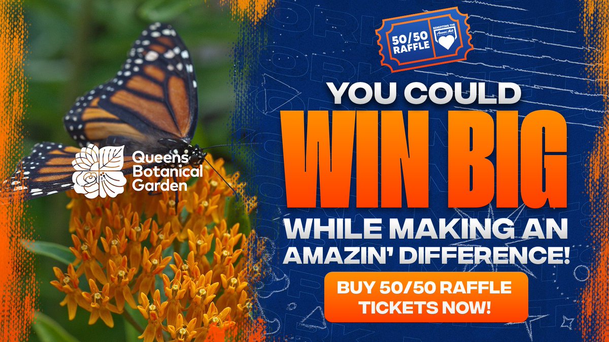 In honor of Earth Day, tonight's Amazin' Mets Foundation 50/50 Raffle benefits one of our grantee partners: <a href="/queensbotanicl/">Queens Botanical Garden</a>!

Queens Botanical Garden celebrates people, plants, and cultures through inspiring gardens, innovative educational programs, and real-world applications of