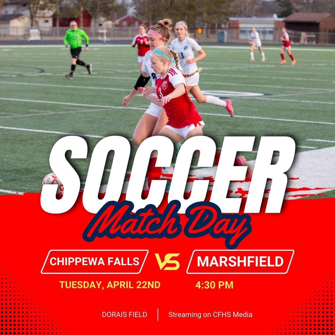 Good luck to the Girls Soccer team as they play Marshfield! Come support them at Dorais!