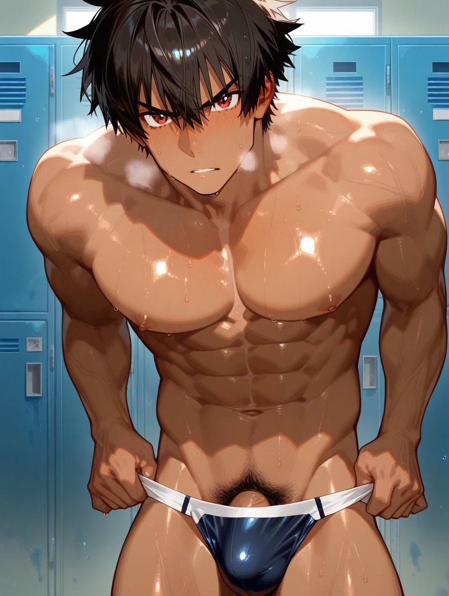 AI2024muscle's tweet photo. 那兩個人總算走了...
可惡，那個金色頭髮的也太帥了吧...
害我根本就忍耐不住。
#AIイラスト #AIart #AI絵 #AIイケメン #AIイケメン部 https://t.co/2ib2PIjchm
