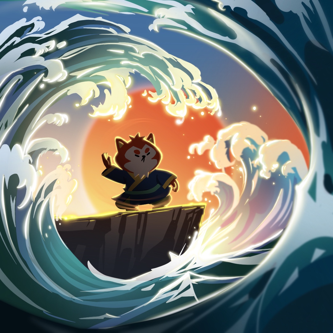 Shifu isn't threatened by rough waters. 
He remains calm and unshaken