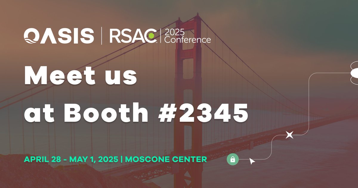 OASIS SECURITY (@oasissec) on Twitter photo ๐ ๐๐ฒ๐ฎ๐ฑ๐ฒ๐ฑ ๐๐ผ <a href="/RSAConference/">RSAConference</a> ๐ฎ๐ฌ๐ฎ๐ฑ?
Letโs talk non-human identity management and security.
๐ Book time with us: lnkd.in/dazc62_y ๐ ๐๐ฒ๐ฎ๐ฑ๐ฒ๐ฑ ๐๐ผ <a href="/RSAConference/">RSAConference</a> ๐ฎ๐ฌ๐ฎ๐ฑ?
Letโs talk non-human identity management and security.
๐ Book time with us: lnkd.in/dazc62_y