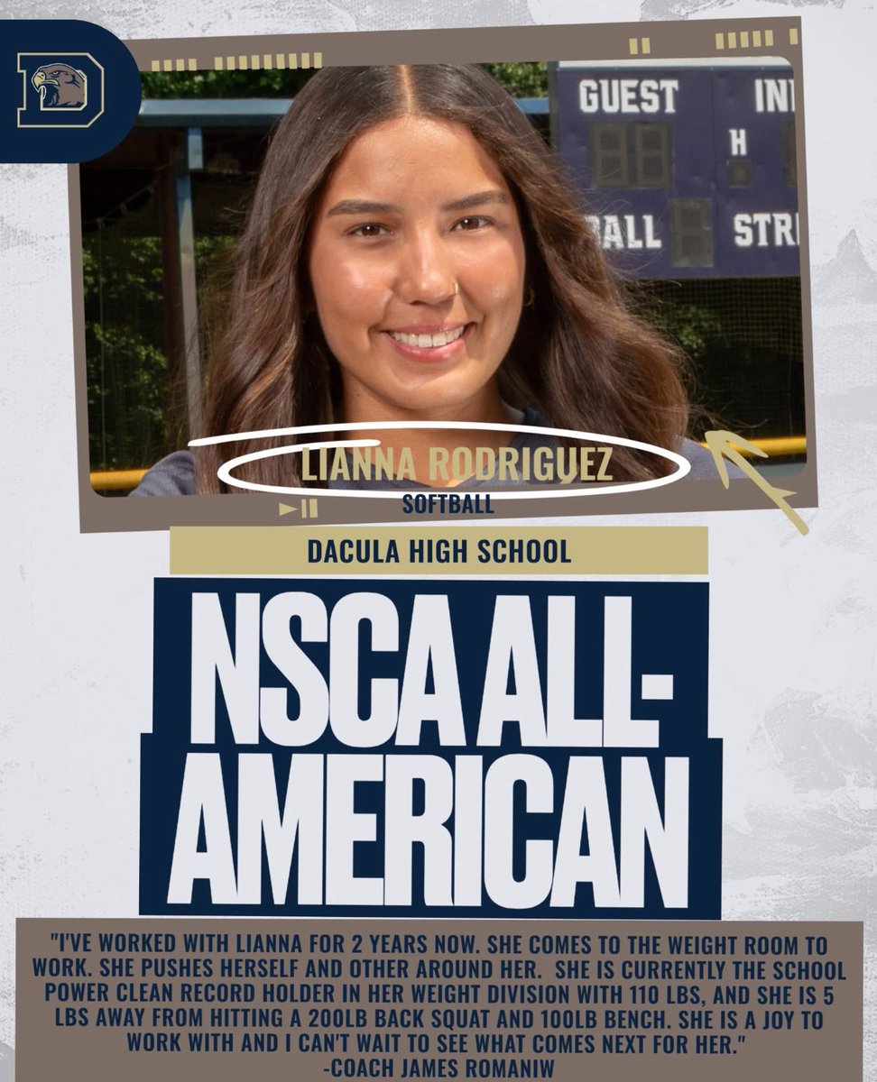Dacula High School Softball (@dacula_softball) on Twitter photo Congrats to <a href="/LiannaRdz02/">Lianna Rodriguez</a> for your hard work in the 🏋️♀️weight room!! Success is a CHOICE! Congrats to <a href="/LiannaRdz02/">Lianna Rodriguez</a> for your hard work in the 🏋️♀️weight room!! Success is a CHOICE!
