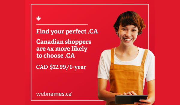 Bring your online business home to Canada's most trusted domain registrar
💻 Transfer .CA &amp; .COM domains to Webnames for $10.99 with. a 1-year term extension 
🚀 Register a new .CA domain for $12.99
Be proudly Canadian online with webnames.ca 🇨🇦 📣
