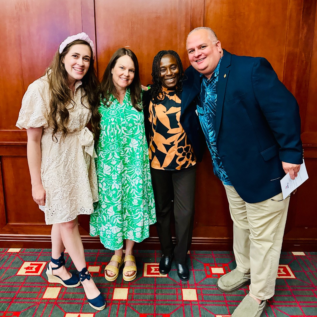 👏 Shout out to our incredible CHHS faculty and staff who support WKU Greek life! 🌟 You're building a community of leadership and friendship. 📸 Pictured: Emily Sutton, Julie Jones, Grace Lartey, and Jay Gabbard at the Greek Week 2025 Appreciation Dinner.