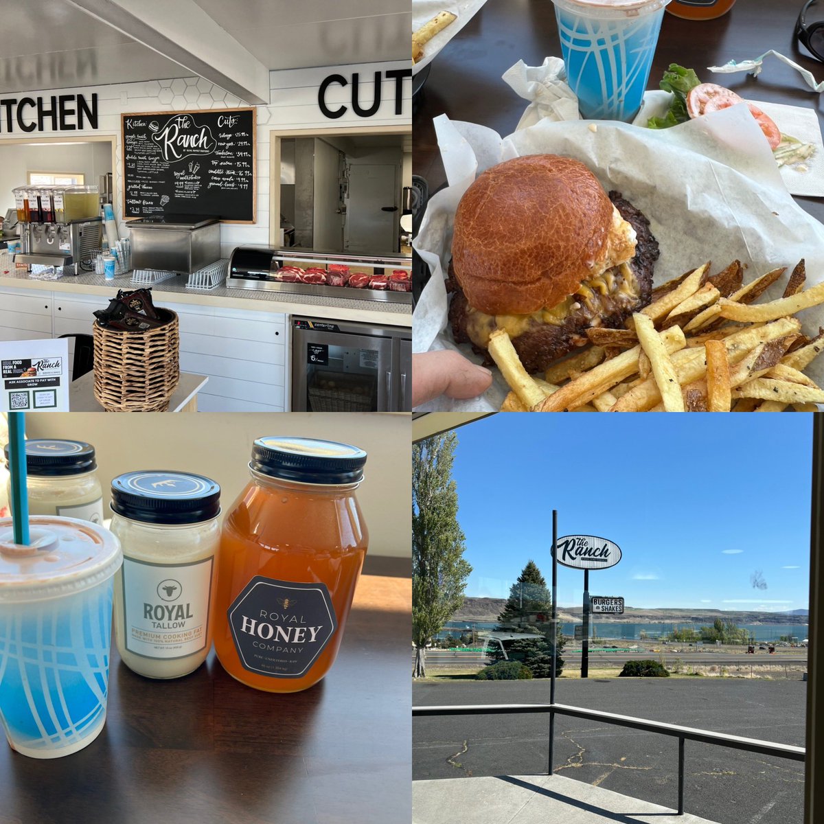 limnicky's tweet image. I stopped in Vantage on the drive over to eastern Washington to eat at the Royal Ranch which is a revived restaurant in a drive by town where they serve smash burgers from cows they grew themselves and French fries cooked in tallow from those same cows and potatoes from their