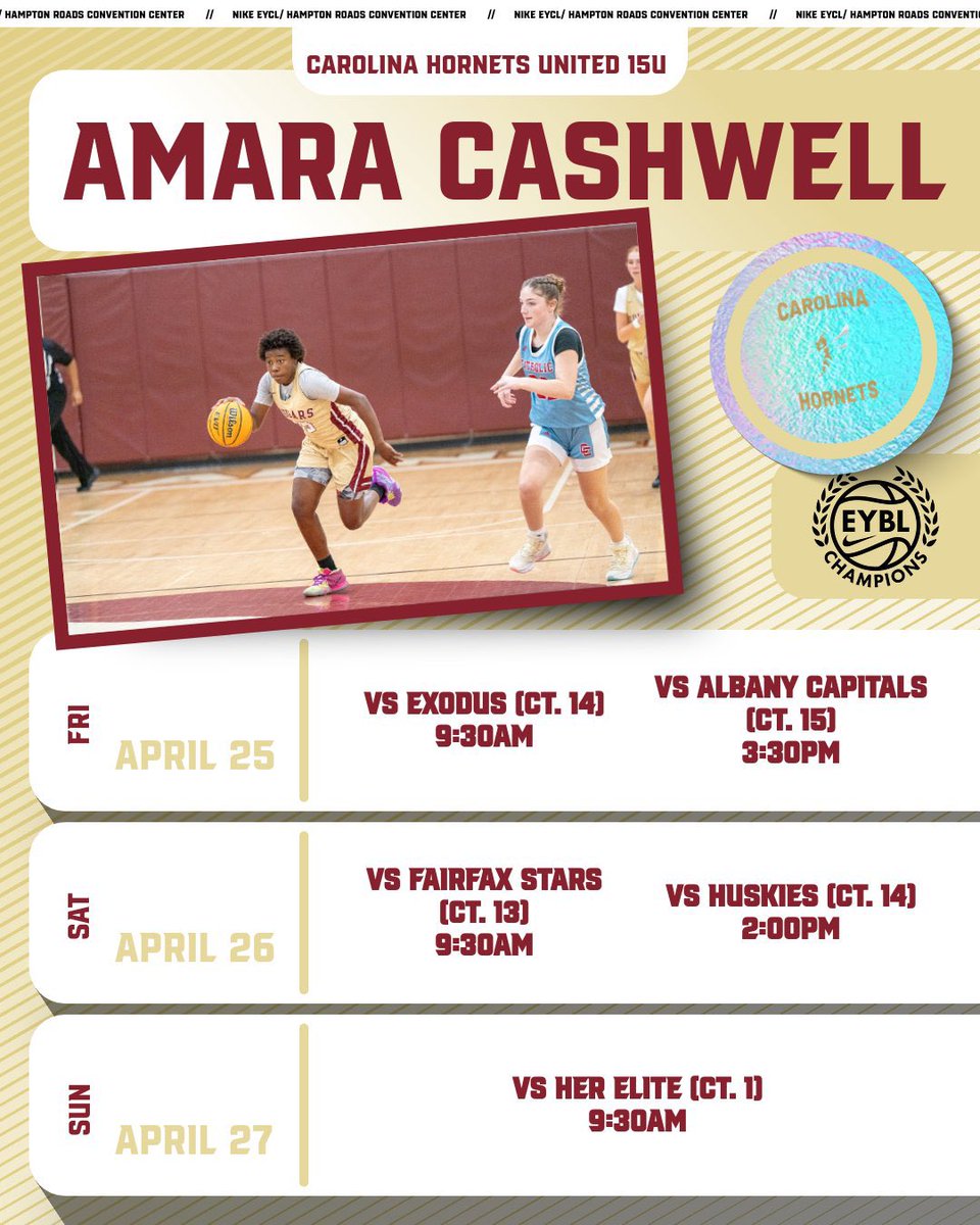 π Cannon School Girls Basketball π (@cannon_gbb) on Twitter photo Coaches be sure to check out our 2028s this weekend!
GUAA
6β3 F <a href="/JaKailaGaskin1/">JaKaila Gaskin</a> <a href="/SheIsCoachAsh/">Ashley Rivens</a> FBC United We Trust 17u
6β5 C <a href="/Chimamanda_2028/">Chimamanda</a> <a href="/SheIsCoachAsh/">Ashley Rivens</a> FBC United We Trust 16u
EYBL/EYCL
6β1 F <a href="/JaiyaCrowder/">Jaiya Crowder</a> CP3 Flames EYBL 15u
5β5 G @amaracashwell <a href="/UnitedHornets/">Carolina Hornets United</a> 15u Coaches be sure to check out our 2028s this weekend!
GUAA
6β3 F <a href="/JaKailaGaskin1/">JaKaila Gaskin</a> <a href="/SheIsCoachAsh/">Ashley Rivens</a> FBC United We Trust 17u
6β5 C <a href="/Chimamanda_2028/">Chimamanda</a> <a href="/SheIsCoachAsh/">Ashley Rivens</a> FBC United We Trust 16u
EYBL/EYCL
6β1 F <a href="/JaiyaCrowder/">Jaiya Crowder</a> CP3 Flames EYBL 15u
5β5 G @amaracashwell <a href="/UnitedHornets/">Carolina Hornets United</a> 15u
