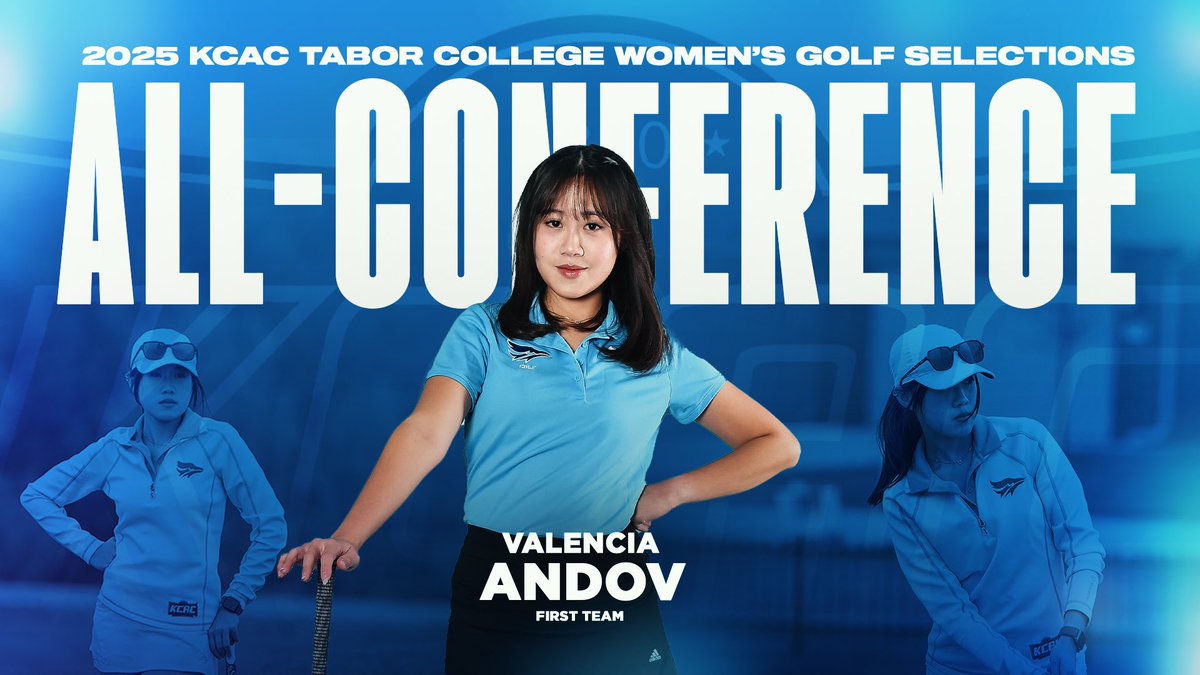 Congratulations to 𝙑𝙖𝙡𝙚𝙣𝙘𝙞𝙖 𝘼𝙣𝙙𝙤𝙫 for earning First Team honors in this year’s KCAC All-Conference Women’s Golf Selections! Valencia’s hard work and dedication have earned her this well-deserved recognition. ⛳️