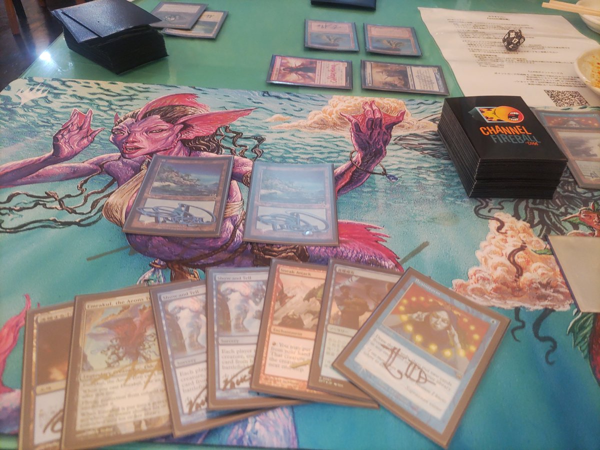 Farseekより撤収(^_^)ゞ

また機会が有れば来ます！

もうちょっと準備してから来たかっ感あるけど仕事忙し過ぎてなぁ。

持って来た日本酒🍶なくなったので…

ハハッてね🤣

＃Farseek
＃MTG
＃Legacy