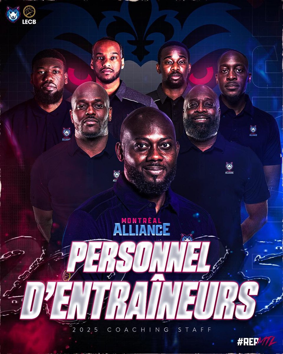 DÉVOILEMENT DES ENTRAÎNEURS <a href="/mtl_alliance/">Alliance de Montréal</a> 

Entraîneur-chef : Jermaine Small
Consultant basketball : Ryan Thorne
Adjoint principal : Damian Buckley
Adjoints/personnel : Jahmal Jones, Biniam Ghebrekidan, Quesly-Marie Noresias, Kazadi Nyanguila

Mélange local et expérience LECB.