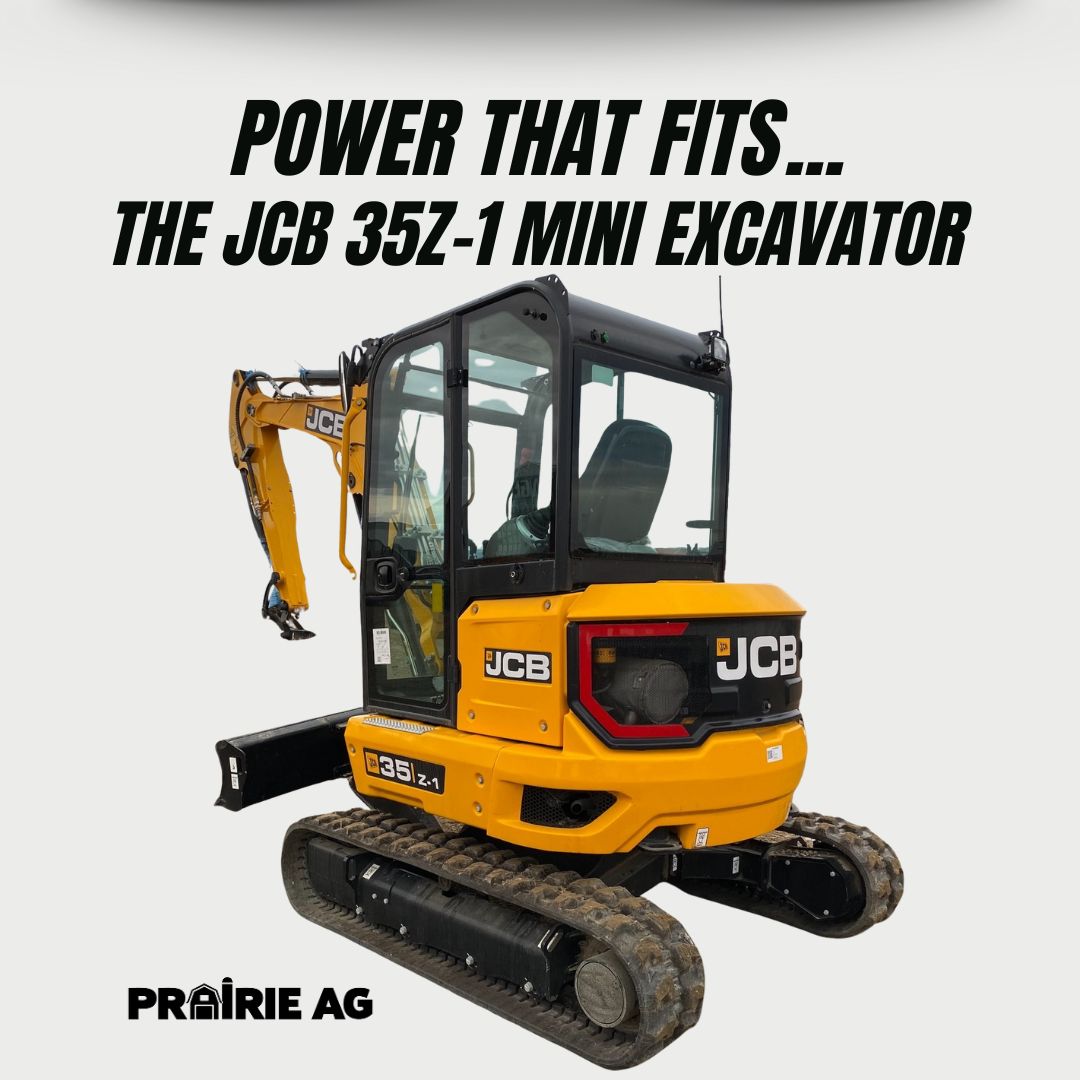 JCB 35Z-1
Compact. Durable. Built to perform.

✅ Productivity
✅ Safety
✅ Strength

Ready to boost your jobsite efficiency? Contact us today ▶️ loom.ly/RmqrbR0.

#PrairieAG #JCB #Skidsteer #ConstructionEquipment #MiniExcavator #CanadianAgriculture