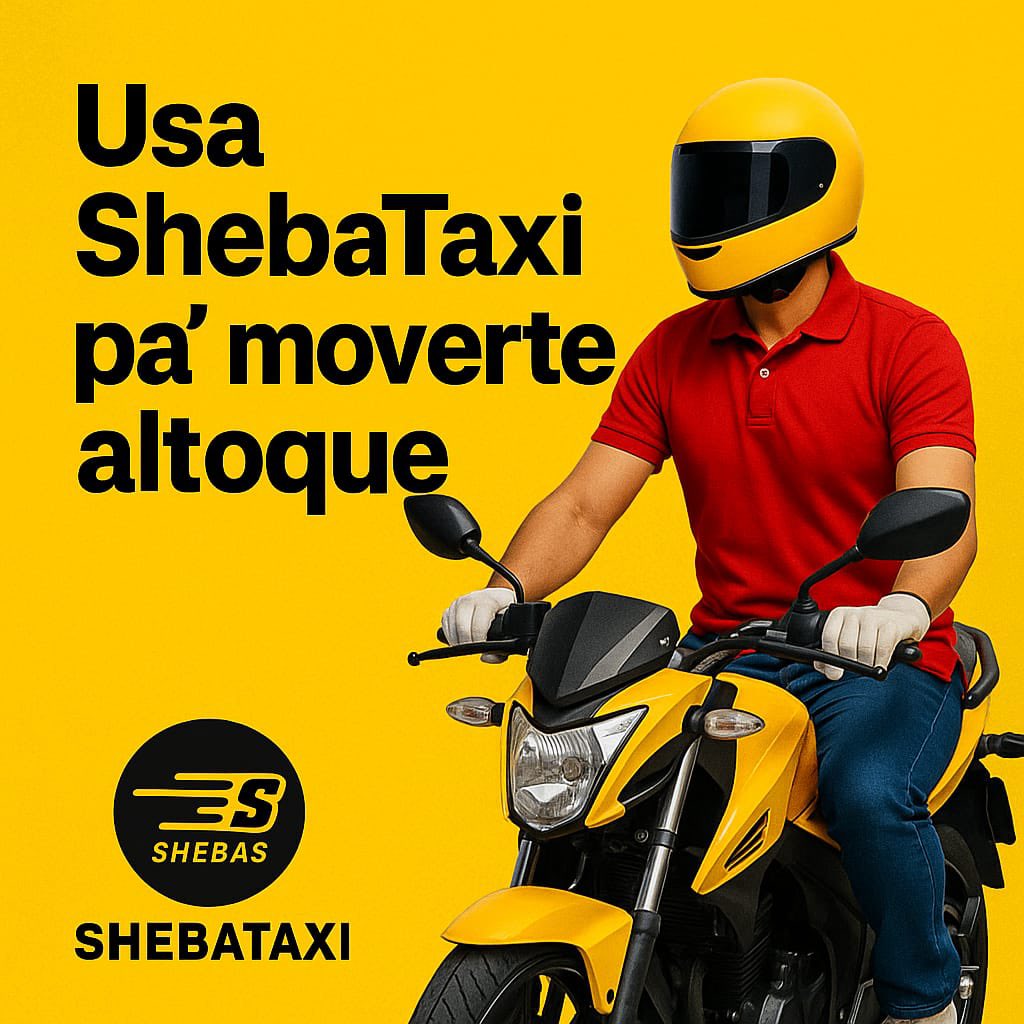 shebasolucion's tweet photo. ¿Tás tarde? ¿Apurao? ¡No inventes!
Usa ShebaTaxi pa’ moverte altoque y sin complicaciones.
Rápido, seguro y al instante.
¡Tu viaje está a un clic!
#ShebaTaxi #TransporteRápido #MotoTaxiRD #MuéveteConFlow https://t.co/PxQxEaQc6w