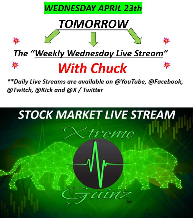 💥TOMORROW 💥

$SPX $TSLA $SPY 

#Livestream #LiveTrading       

Exclusively on: <a href="/YouTube/">YouTube</a> <a href="/facebook/">Facebook</a> <a href="/Twitch/">Twitch</a>  <a href="/kick/"></a> <a href="/X/">X</a>