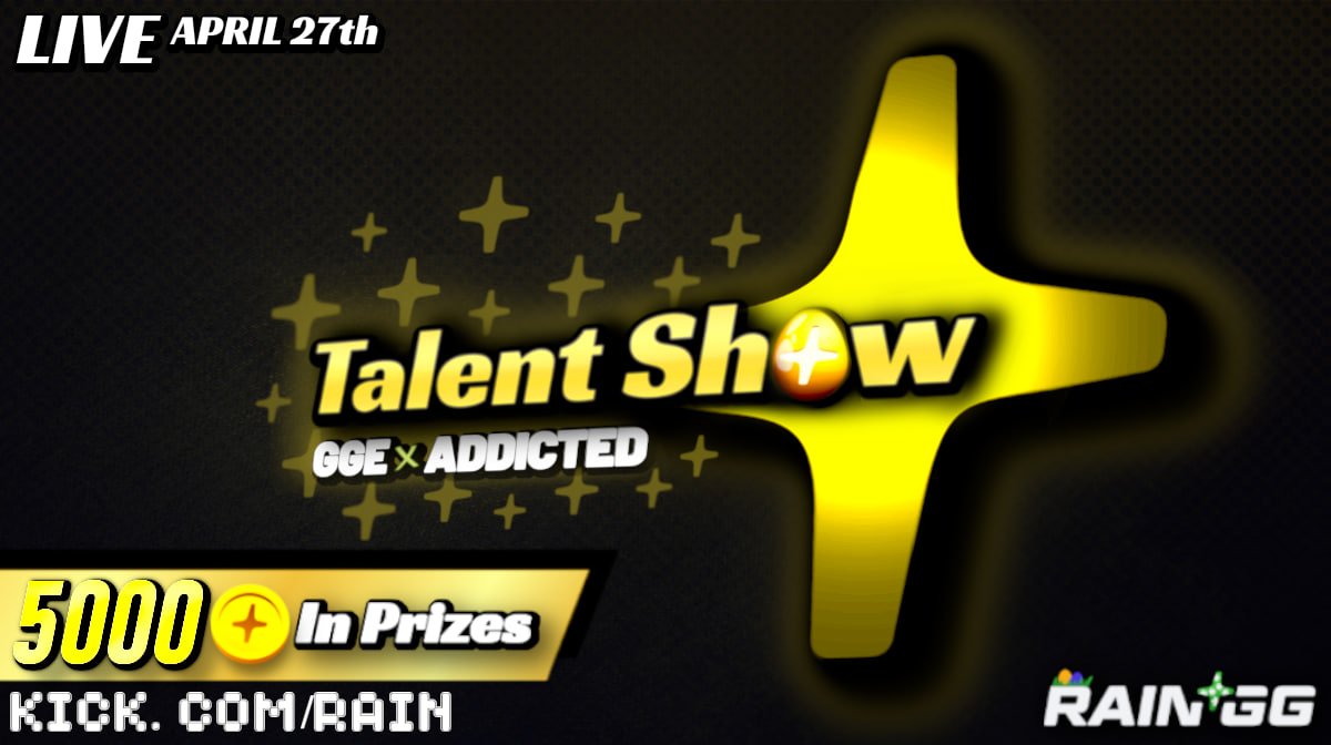 🎤 RainGG Talent Show – Sign Up Now! 🌟

Got a talent? Whether it’s singing, dancing, juggling, or anything else you might consider a talent – show us what you’ve got at the RainGG Talent Show, hosted by <a href="/GGEnjoyer/">GGE</a> and <a href="/ADDICTEDGAMBLES/">ADDICTED</a> !

🗓️ Sign-Up Deadline: April 26, 2025 – 5PM
