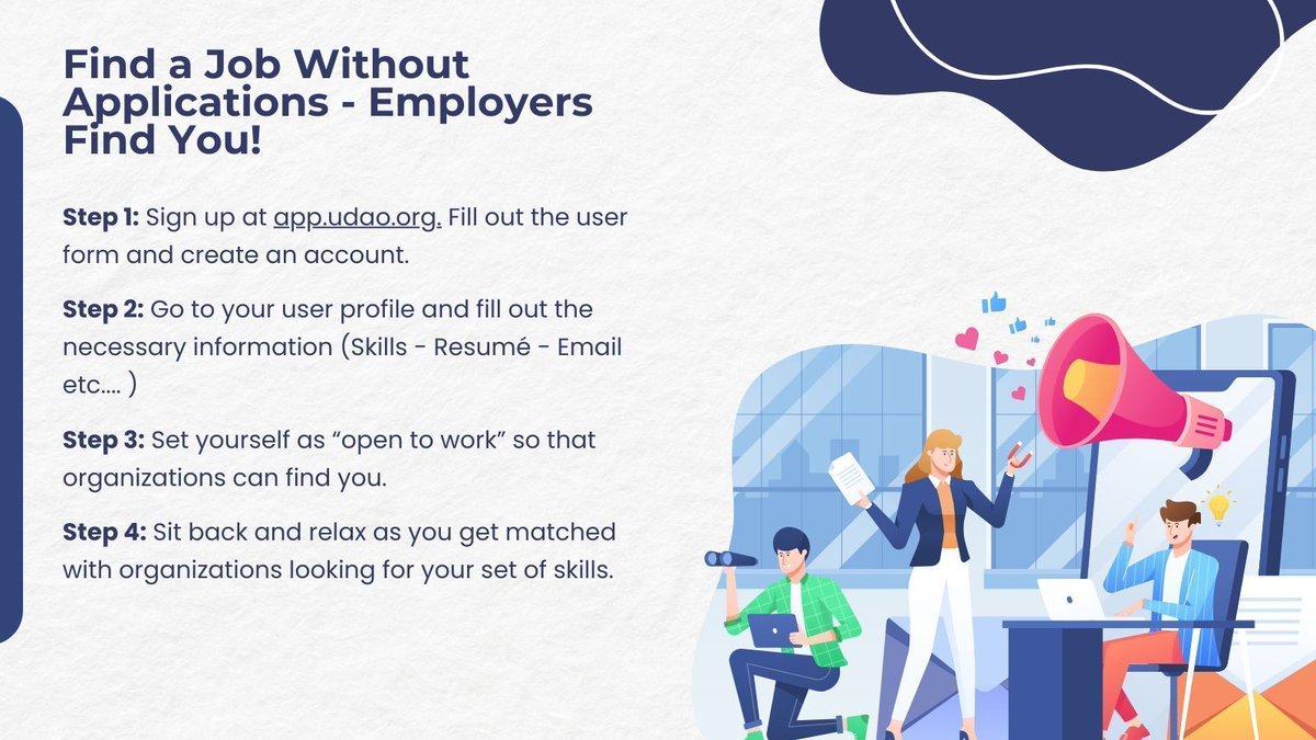 udao_official's tweet image. Find a job without stressful applications - Udao will match you with the right employers!

#EduTech #FutureInnovation #Web3