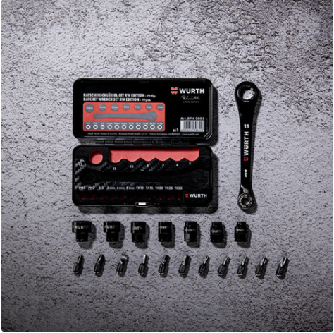 Available for only two weeks- The Limited Edition 19-Piece Mini Ratchet Set. 1/4 Drive with hex sockets, torx, and phillips, all in a beautiful display case. Only $49.95