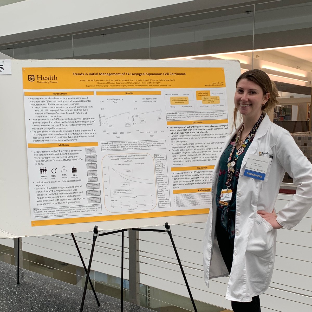 MizzouENT's tweet photo. @MizzouENT was well represented at the #EllisFischel #Cancer Center #Research Day! Dr. Orr and Ayan Farah show off their posters. 

For more about the celebrations, click https://t.co/wCDWIOss1o

@mumedicine @muhealth https://t.co/lGpoNWwAB0