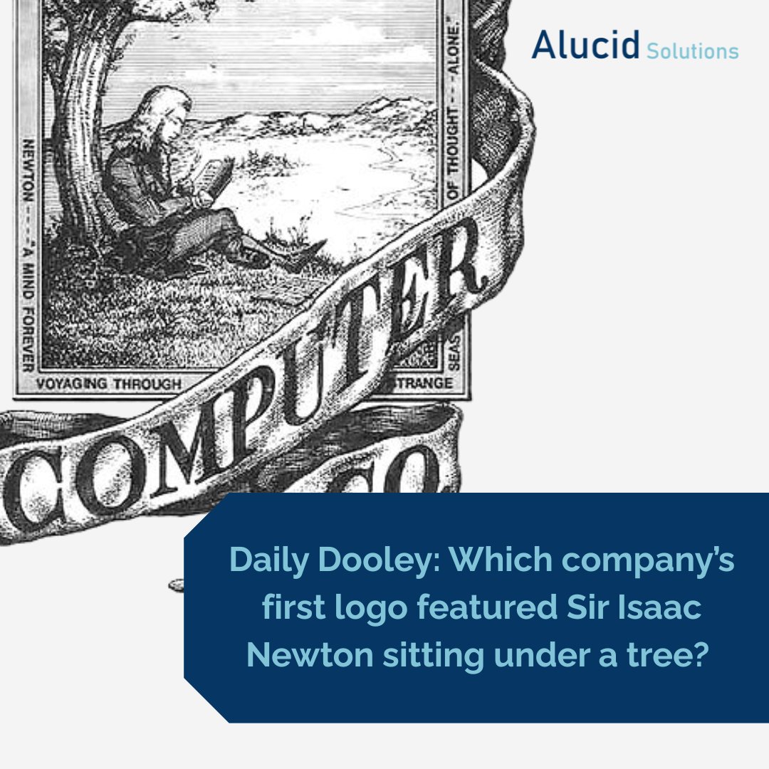 AlucidSolutions's tweet image. Daily Dooley: Which company’s first logo featured Sir Isaac Newton sitting under a tree?

Get the answer! alucidsolutions.com/post/daily-doo…

#alucidsolutions #techtrivia #techhistory #itlifecyclemanagement