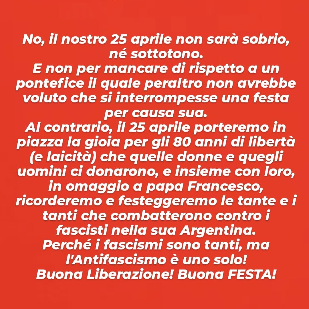FrancescoFili15's tweet photo. #25aprile #sobrietà https://t.co/AEPtO2WvyV