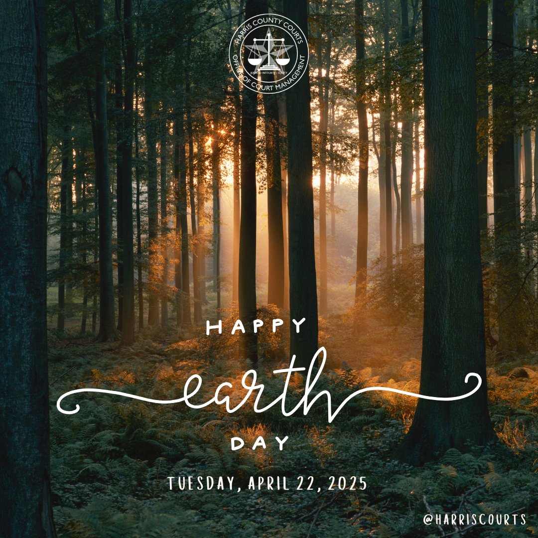 Happy Earth Day from Harris County Courts! 🌏💚 It’s a great day to soak in the beauty and wonder of the world around you! 🌺🐤🌱🌳