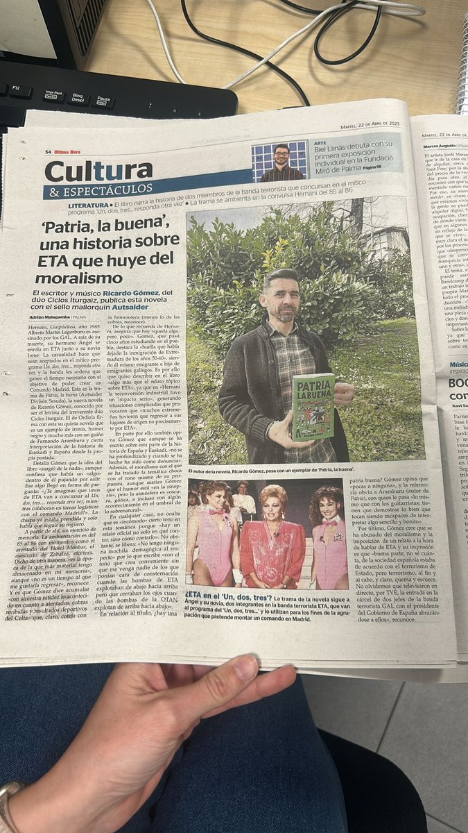 Patria, la buena calentando el día del libro en Última Hora
<a href="/ciclositurgaiz/">C̲i̲c̲l̲o̲s̲ ̲I̲t̲u̲r̲g̲a̲i̲z̲</a> <a href="/claraferrer3/">Clara Ferrer</a>