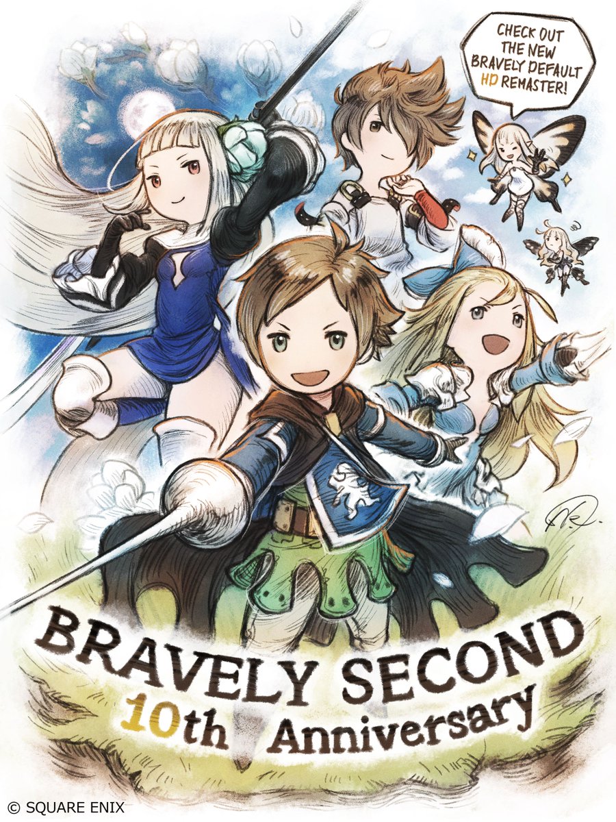 "Today marks the 10th anniversary of #BravelySecond's release in Japan!

Congratulations and thank you! The other day, I rewatched the trailer for Bravely Second and it just looks like so much fun!

It would be great to be able to play it on modern hardware too, but there’s
