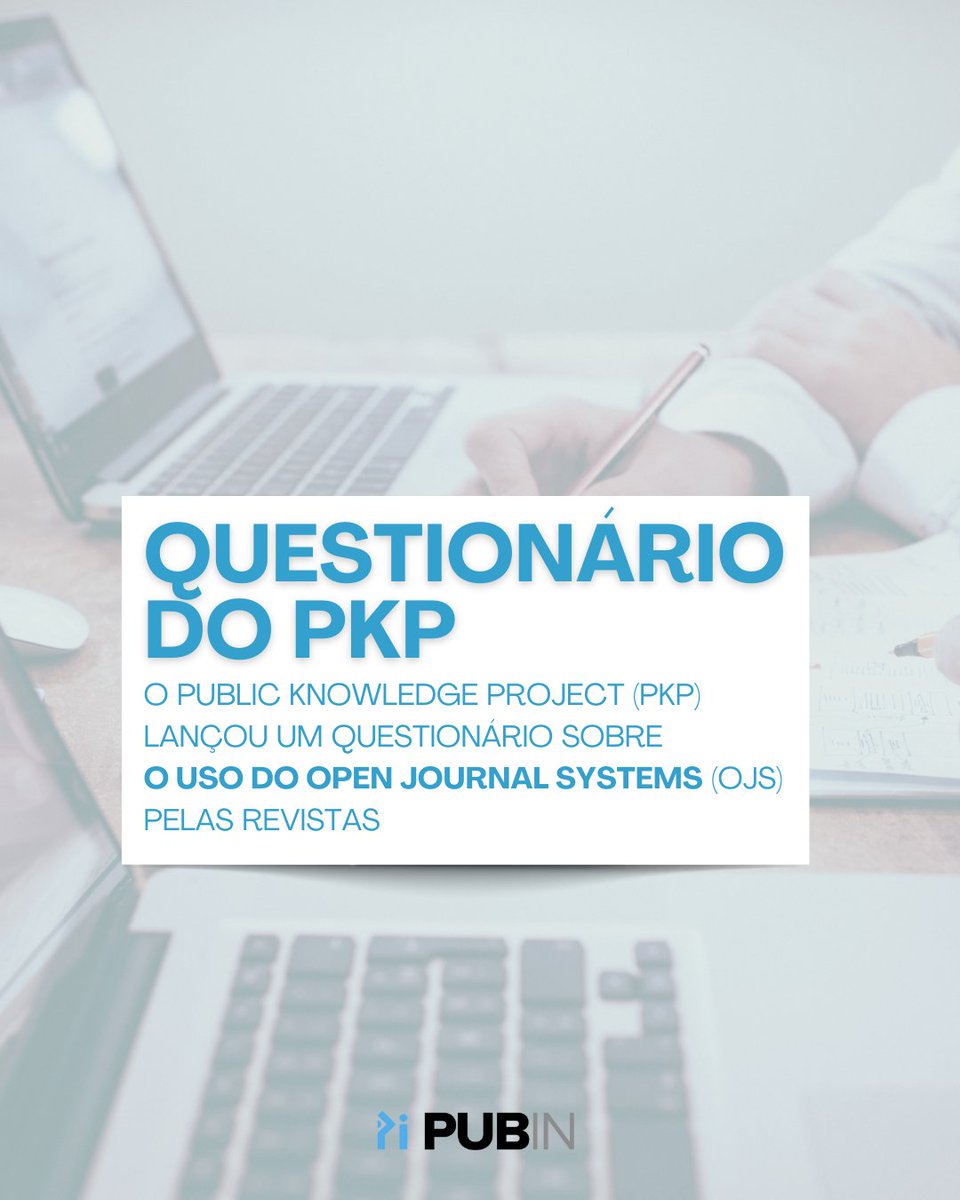 PUBINPT's tweet photo. ⁣⁣𝗨𝘁𝗶𝗹𝗶𝘇𝗮 𝗼 𝗢𝗝𝗦? 𝗢 𝗣𝗞𝗣 𝗽𝗿𝗲𝗰𝗶𝘀𝗮 𝗱𝗼 𝘀𝗲𝘂 𝗳𝗲𝗲𝗱𝗯𝗮𝗰𝗸! ☺⠀

Os resultados contribuirão para recomendações que podem aprimorar o desenvolvimento do OJS e apoiar práticas sustentáveis de publicação.⠀

https://t.co/aKhuXSAFOF⠀

#ojs #pkp https://t.co/PKSrFWnpG0