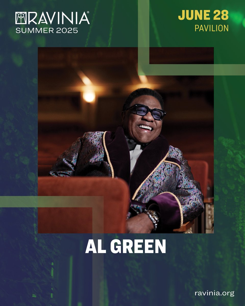Al Green (@algreen) on Twitter photo Tickets are now on sale for <a href="/RaviniaFestival/">Ravinia Festival ®</a>! Grab tickets💚: ravinia.org/events/detail/… Tickets are now on sale for <a href="/RaviniaFestival/">Ravinia Festival ®</a>! Grab tickets💚: ravinia.org/events/detail/…