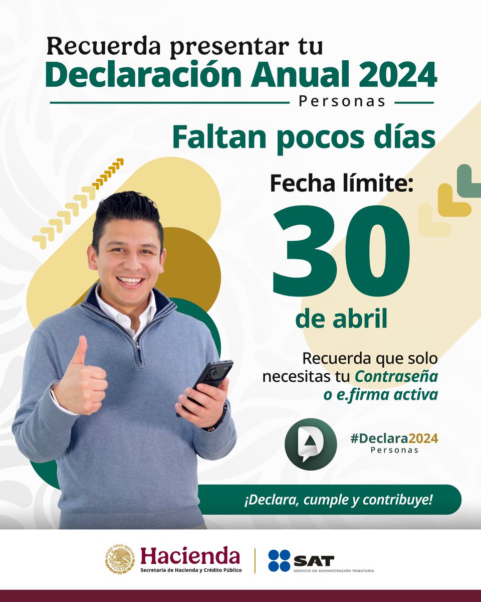 ¡No lo dejes al final! Presenta tu Declaración Anual 2024 de personas, tienes hasta el 30 de abril.