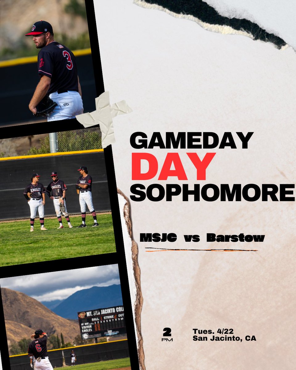 Mt. San Jacinto College Baseball (@msjcbaseball) on Twitter photo ๐จ๐๐๐๐๐๐๐๐จ
โก๏ธ | ๐๐จ๐ฉ๐ก๐จ๐ฆ๐จ๐ซ๐ ๐๐๐ฒ
๐ | ๐๐ฎ๐๐ฌ. ๐/๐๐
๐ | <a href="/Barstow_College/">Barstow Community College</a>
๐ | ๐๐๐ง ๐๐๐๐ข๐ง๐ญ๐จ, ๐๐
โ๏ธ | ๐ ๐๐
#TheJac || #YOTE
๐ฆ
๐จ๐๐๐๐๐๐๐๐จ
โก๏ธ | ๐๐จ๐ฉ๐ก๐จ๐ฆ๐จ๐ซ๐ ๐๐๐ฒ
๐ | ๐๐ฎ๐๐ฌ. ๐/๐๐
๐ | <a href="/Barstow_College/">Barstow Community College</a>
๐ | ๐๐๐ง ๐๐๐๐ข๐ง๐ญ๐จ, ๐๐
โ๏ธ | ๐ ๐๐
#TheJac || #YOTE
๐ฆ