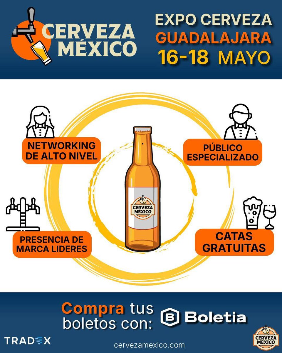 ¡Les esperamos! Expo Cerveza Guadalajara es la exposición profesional dedicada a la Cerveza Artesanal y de Especialidad.

Tres días de Networking, Publico Especializado, Presencia de Marcas, Caras Gratuitas y mucho más…

Adquiere tus boletos en cervezamexico.com