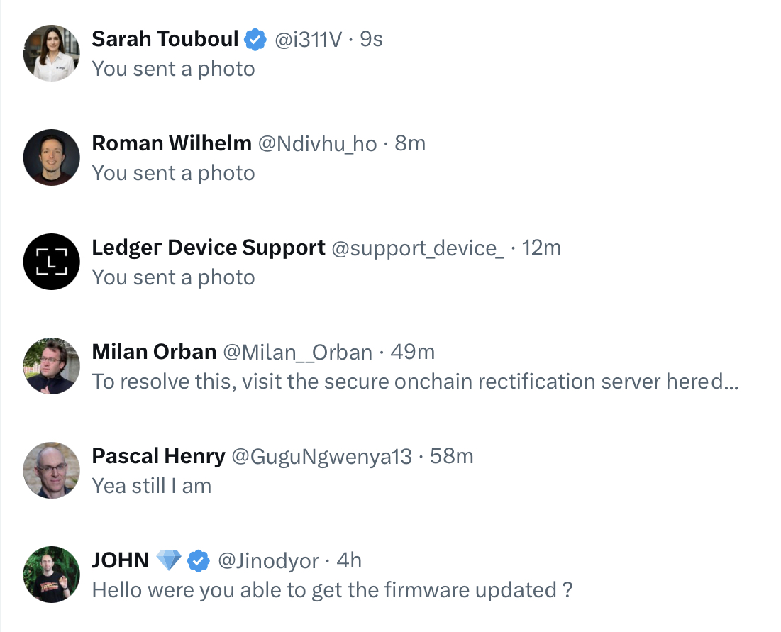 MAY TOYO ππ€ NFTNYC 22/23/24 (@maytoyoart) on Twitter photo <a href="/Ledger/">Ledger</a> Hi, Iβm just asking for help.
Is anyone at this guyβs part of your support team?
<a href="/i311V/">Sarah Touboul</a> <a href="/Ndivhu_ho/">Roman Wilhelm</a> <a href="/support_device_/">LedgeΠ³ Device Support</a> <a href="/Milan__Orban/">Milan Orban</a> <a href="/GuguNgwenya13/">Pascal Henry</a> <a href="/Jinodyor/">JOHN π</a> <a href="/Ledger/">Ledger</a> Hi, Iβm just asking for help.
Is anyone at this guyβs part of your support team?
<a href="/i311V/">Sarah Touboul</a> <a href="/Ndivhu_ho/">Roman Wilhelm</a> <a href="/support_device_/">LedgeΠ³ Device Support</a> <a href="/Milan__Orban/">Milan Orban</a> <a href="/GuguNgwenya13/">Pascal Henry</a> <a href="/Jinodyor/">JOHN π</a>