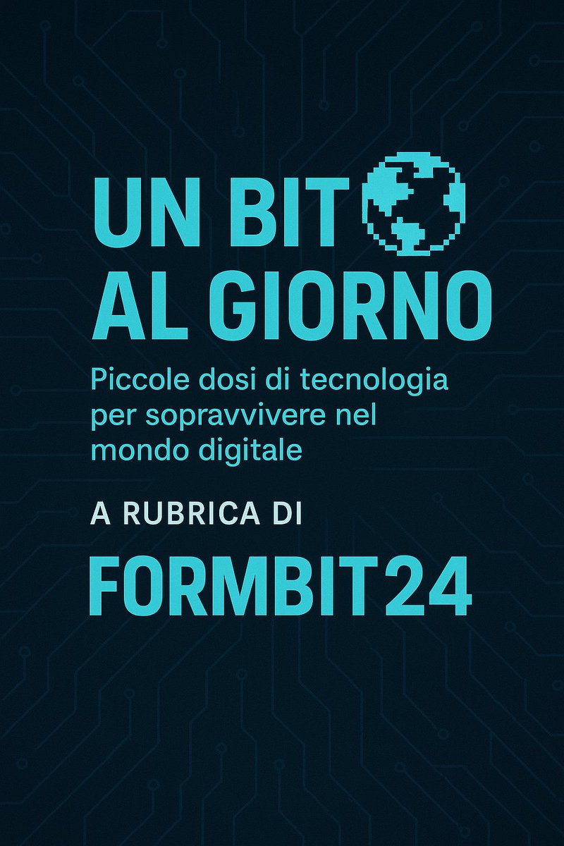 Formbit24's tweet image. Un Bit al Giorno
Piccole dosi di tecnologia per sopravvivere nel mondo digitale.
Seguimi e inizia oggi il tuo viaggio nella sicurezza digitale!

youtube.com/playlist?list=…

#UnBitAlGiorno #FormBit24 #CyberTips #Pillole #cybersecuritytips