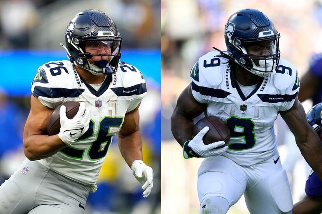 PolymarketBlitz's tweet photo. The Seahawks could trade either RB Kenneth Walker or Zach Charbonnet soon per @SlickRickScoops.
That would be VERY interesting. https://t.co/02VIRM7Ncv