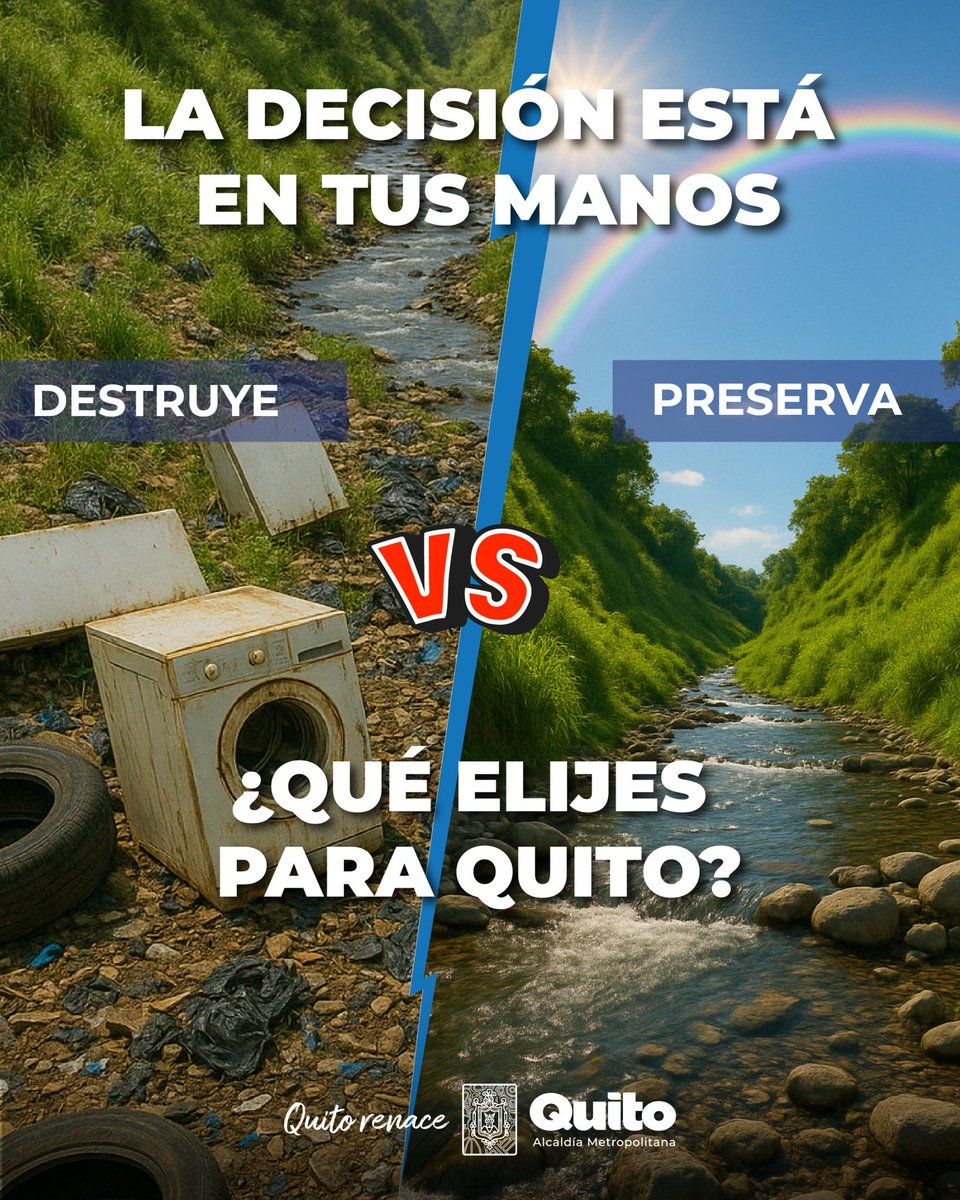 amcquito's tweet photo. 🌍🌾 #QuitoConControl | Hoy, en el #DíaDeLaTierra, te invitamos a reflexionar sobre la importancia de proteger las quebradas de Quito, nuestras aliadas naturales para un entorno sostenible.

⛰️Con 112 quebradas priorizadas en el DMQ, la #AMCQuito inspecciona estas áreas mediante:

✅ Tecnología de punta para sancionar construcciones ilegales en las fajas de quebradas.
✅ Trabajo comunitario que involucran a la ciudadanía en su limpieza.
✅ Coordinación interinstitucional para acciones de sanción por arrojo de escombros y lavazas.

Tu denuncia es clave, hazlo a través del Ecu 911 y aquí: https://t.co/pnDiSubREF 

Con orden y control, #QuitoRenace
