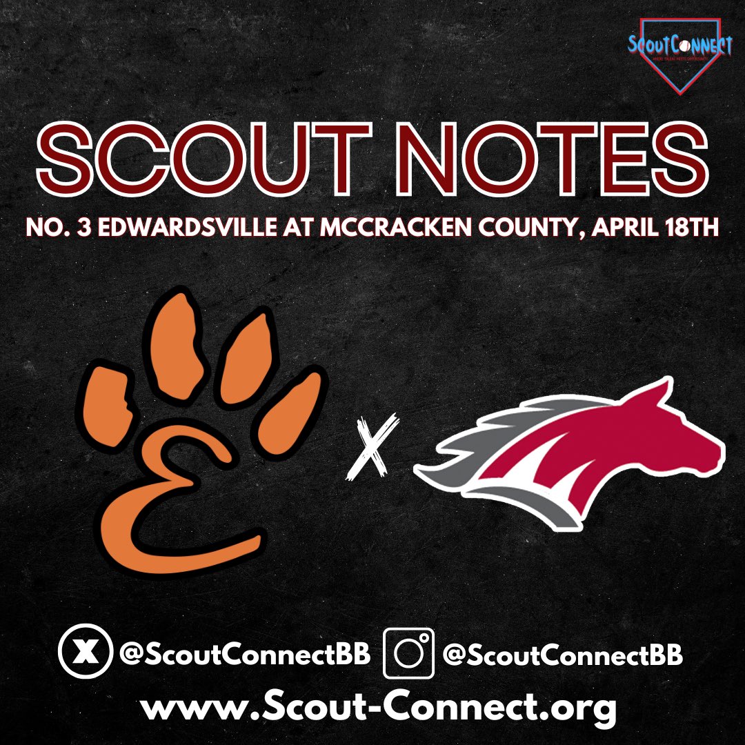 ScoutConnect (@scoutconnectbb) on Twitter photo ๐๐๐จ๐ฎ๐ญ ๐๐จ๐ญ๐๐ฌ: ๐
๐ซ๐ข๐๐๐ฒ, ๐๐ฉ๐ซ๐ข๐ฅ ๐๐๐ญ๐ก โ
+ Notes & video from our look at No. 3 <a href="/EvilleTigerBB/">Edwardsville HS Tigers Baseball</a> and <a href="/stang_baseball/">McCracken County Baseball</a> on Friday, April 18th.
+ 1๏ธโฃ0๏ธโฃ players, mentioned here.๐
๐: tinyurl.com/3r57acaj ๐๐๐จ๐ฎ๐ญ ๐๐จ๐ญ๐๐ฌ: ๐
๐ซ๐ข๐๐๐ฒ, ๐๐ฉ๐ซ๐ข๐ฅ ๐๐๐ญ๐ก โ
+ Notes & video from our look at No. 3 <a href="/EvilleTigerBB/">Edwardsville HS Tigers Baseball</a> and <a href="/stang_baseball/">McCracken County Baseball</a> on Friday, April 18th.
+ 1๏ธโฃ0๏ธโฃ players, mentioned here.๐
๐: tinyurl.com/3r57acaj