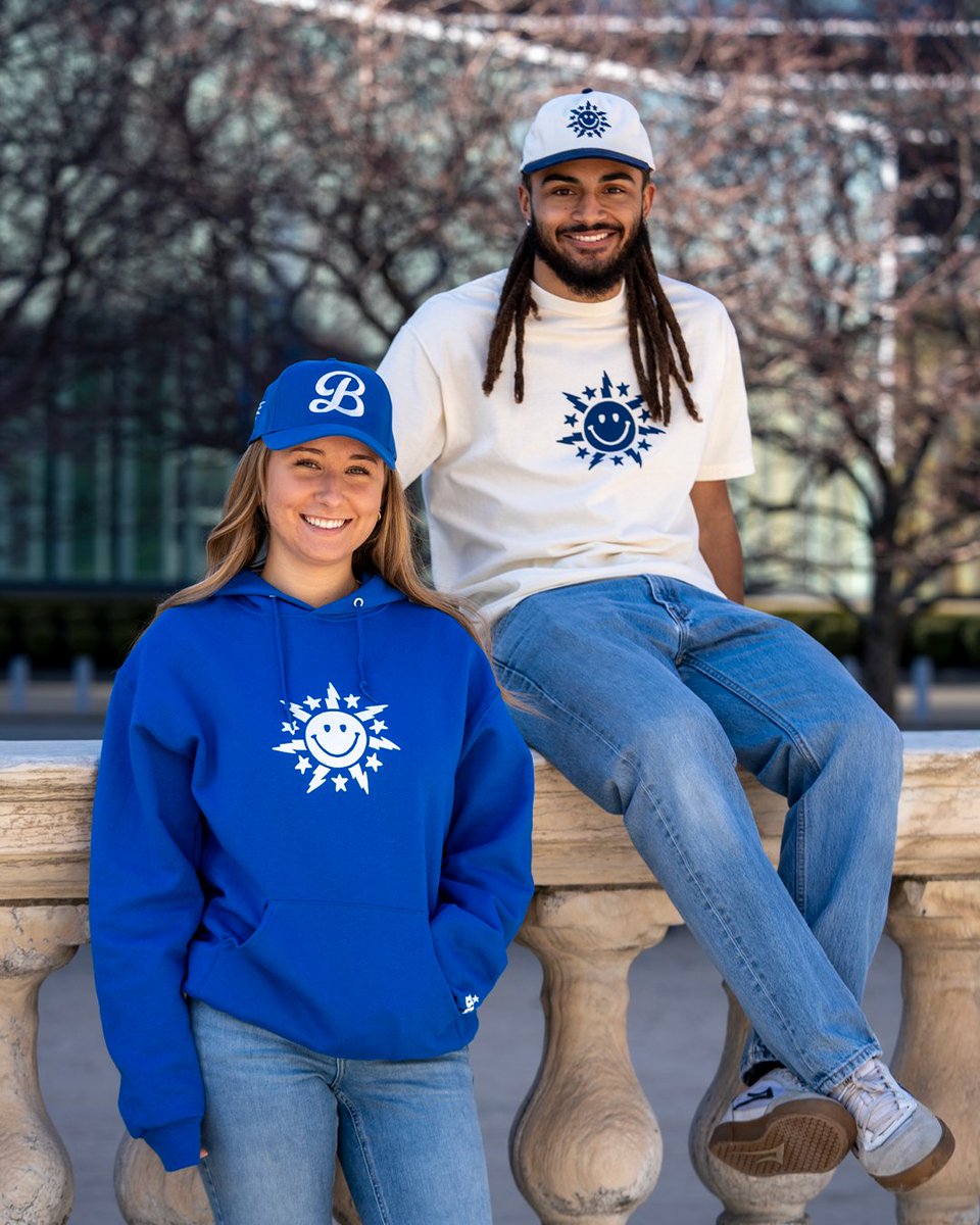 thebflostore's tweet photo. Say hello to our newest drop, The BFLO Store's City of Good Neighbors Collection!! 🧢🌞

Featuring the Buffalo city seal inspired smiley face, from the bold royal blue hoodie to the cream tee and embroidered caps, each piece adds a little extra sunshine and hometown spirit! 🦬 https://t.co/iWxMdv3Es4