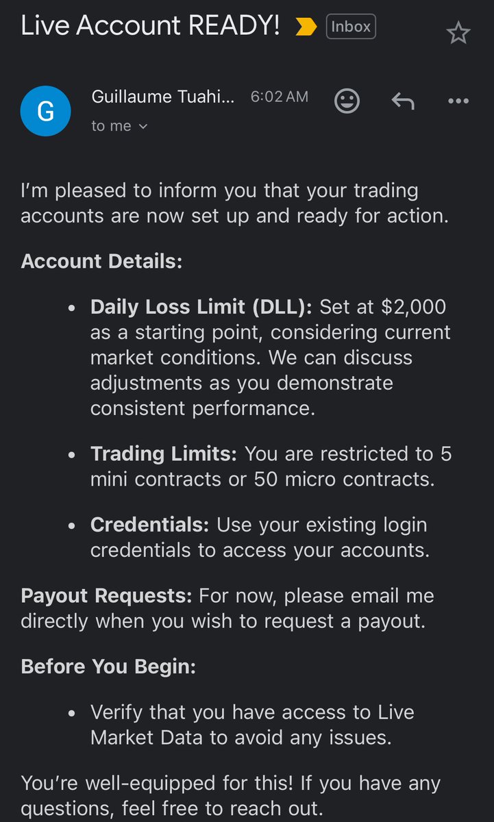 Moved to LIVE TODAY <a href="/TradeifyFunding/">Tradeifytest</a> 

Will upload certificate once it’s on their discord.

Will not be doing any crazy trading or going for leaderboard.

Continue to take my 1:1 and runners. 

Use code TIP if you roll with Tradeify.

Cheers 🍻