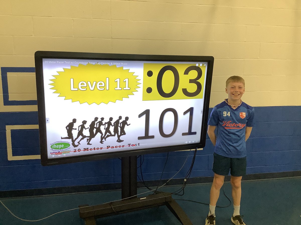 Congratulations Connor on setting a new Pacer test record at Kidder beating the previous high of 100 set by <a href="/TreyDrexler/">Trey Drexler</a>