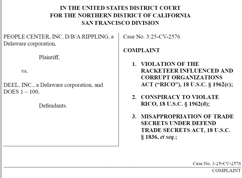 For those followers who are just now emerging from your cocoons after Tax Season, I have an interesting soap opera for you - a lawsuit between two payroll companies.  It has all the interesting allegations - spying, RICO, smashing phones with an ax while locked in a bathroom, and