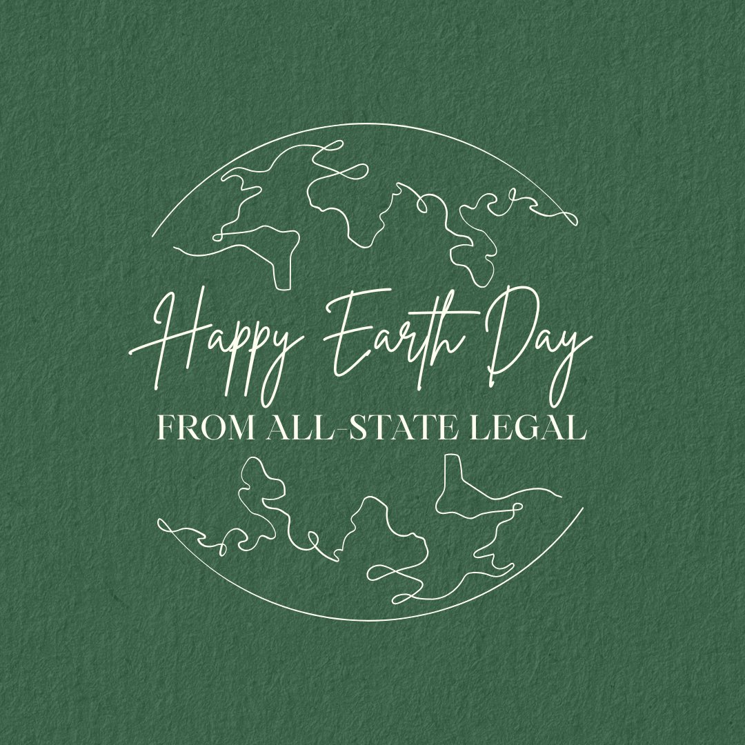 ASLegal's tweet photo. Today we celebrate the planet we all share. Happy Earth Day from ALL-STATE LEGAL!🌎 https://t.co/Uer1kHtwVn