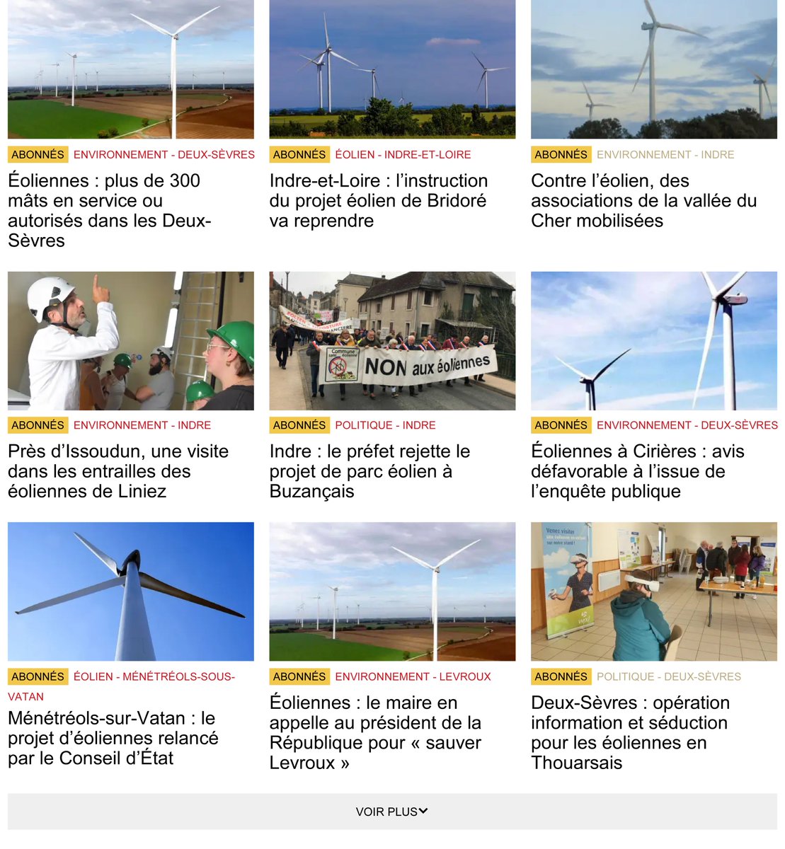 Autant d'articles dans la NR !!!
L'éolien industriel pose vraiment un problème.
STOP au massacre de la France et de notre département de l'Indre.
#gueux