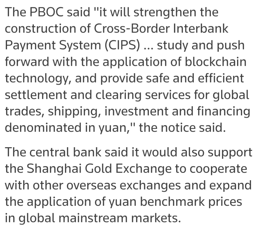 I've been studying China's RMB internationalization efforts for 16 years. This is the most forceful statement I've ever seen from PBOC when it comes to encouraging Chinese firms to use the RMB in x-border payments. This feels like a meaningful policy shift to me. 

1/