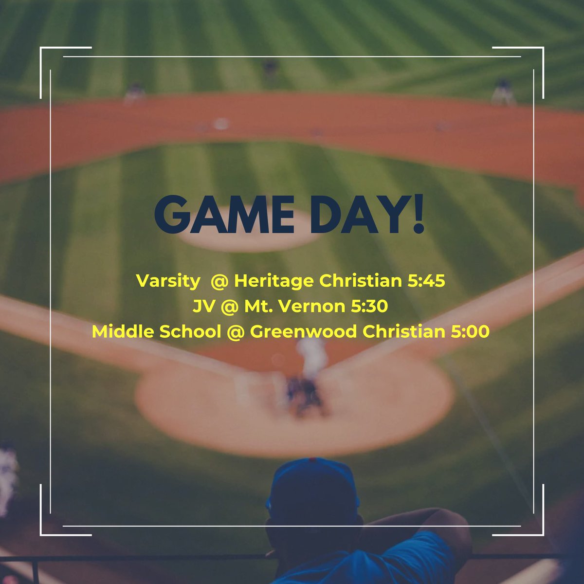 Busy, busy, busy day for the Kings! All three teams are in action today. Come watch!

Varsity @ Heritage Christian 5:45pm
6401 E 75th Street
Indianapolis, IN 46250

JV @ Mt. Vernon 5:30pm
8112 N 200 W
Fortville, IN 46040

Middle School @ Greenwood Christian 5pm
Indy Sports Park