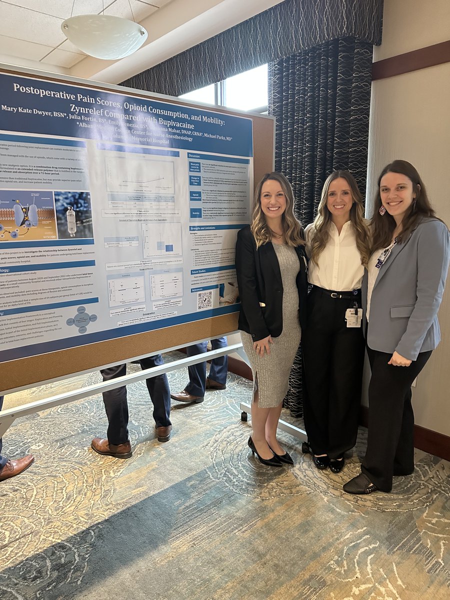 Huge congratulations to all of these graduate students! Last month, Junior SRNAs at AMC presented their doctorate research during their graduate student poster day. 👏  Great job to all, we're proud of you.