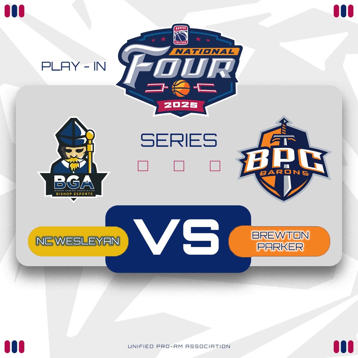 🤠 Texas is on the line.

Only one squad makes it to the National 4 at <a href="/EsportsUGaming/">EsportsU</a> May Madness #CECCTexas2025 !

<a href="/BPC_esports/">Brewton-Parker College Esports</a> 🆚 <a href="/BishopEsports/">NC Wesleyan Esports</a> 

🕙 Tip-off: TONIGHT at 10 PM ET
📺 Live Stream: unifiedproam.gg/college/live-s…