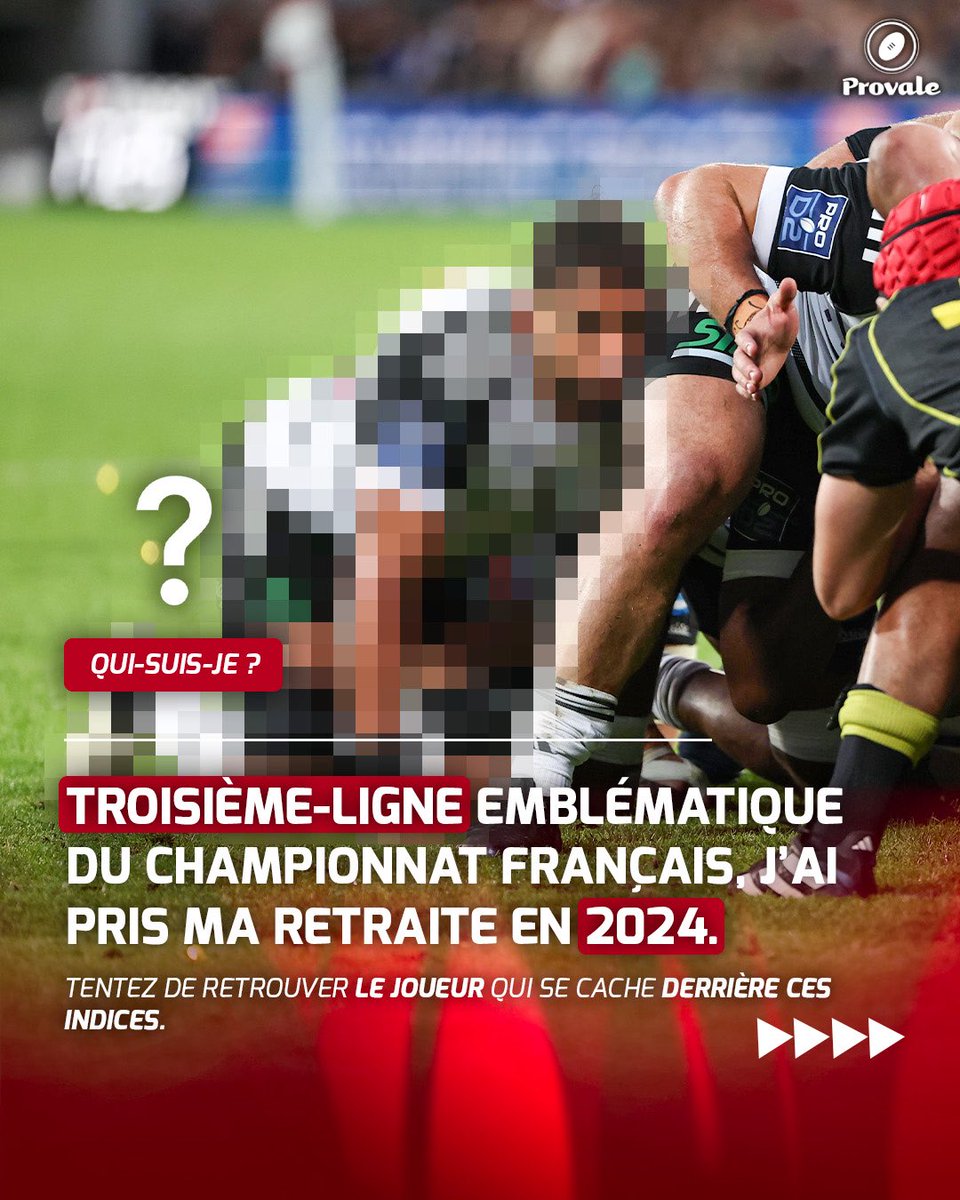 ProvaleRugby's tweet image. 🕵️‍♂️ Qui suis-je ? 🏉

Provale vous propose de jouer pour découvrir ses adhérents qui ont marqué le rugby français et international !

Swipez pour découvrir les indices ➡️ et donnez votre réponse en commentaire ! 👇

#rugby #rugbyplayer