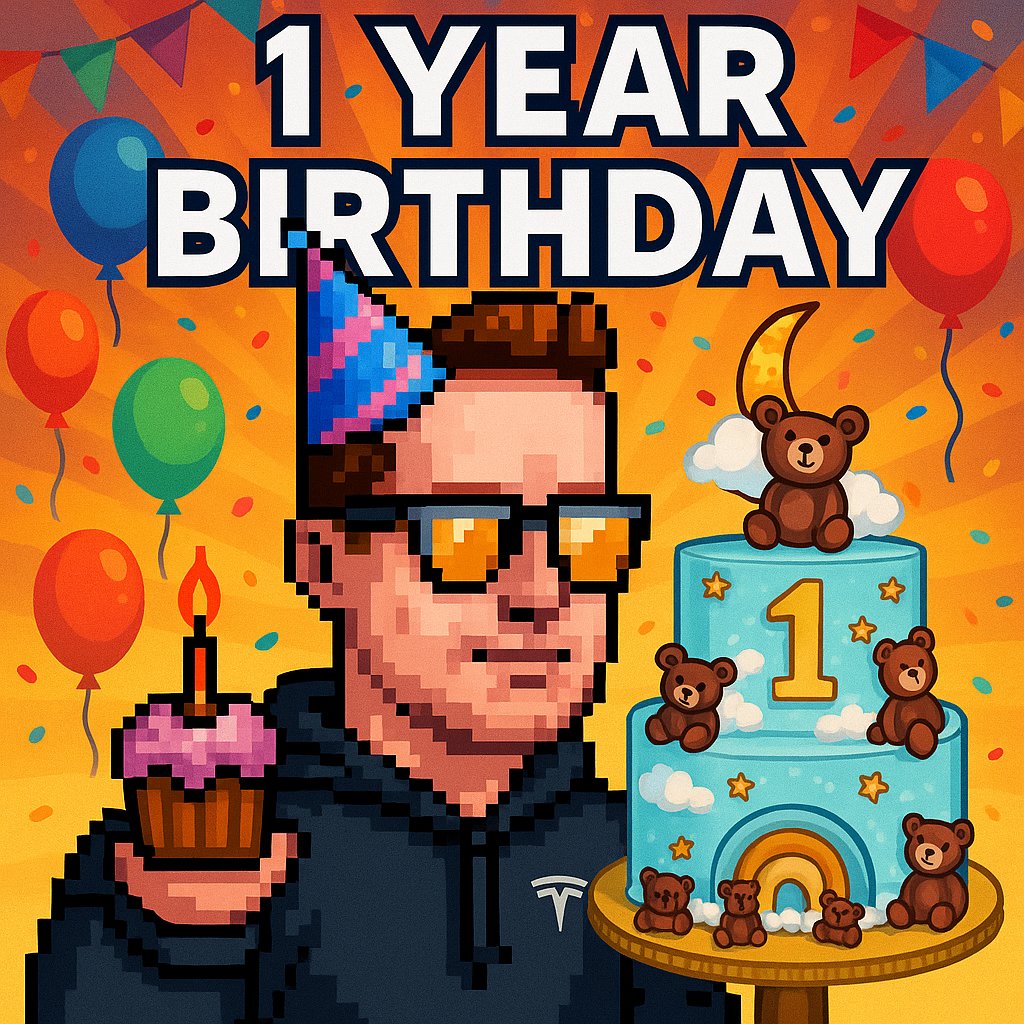 musk_drc20's tweet photo. 365 days. Countless memories.
1 year of Pixel Musk — officially completed.

From mint day madness to market dips,
From community wins to burning over 69% of NFTs to strengthen our supply —
Every step has shaped who we are.

Through the ups, the downs, and the flames,
you stood with us.

To celebrate, we’re giving away 1 Pixel Musk!
Like, Retweet & Follow to enter.
Winner will be picked in 48 hours.

Thank you for being part of this wild ride.
Happy 1st birthday to Pixel Musk — year two will be even bigger.

Want to grab your own Pixel Musk NFT?👇 https://t.co/A87sQOFYfY