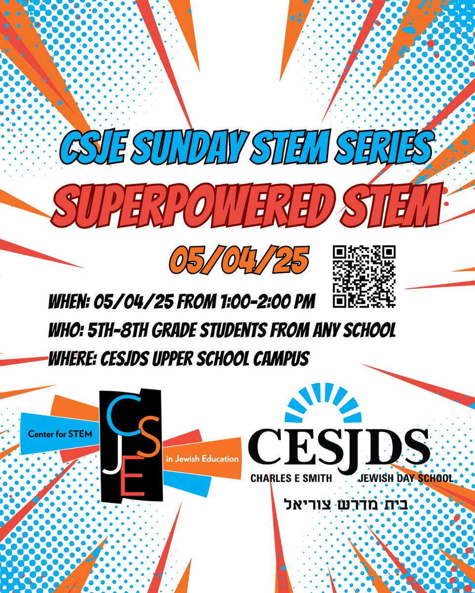 CESJDS (@cesjdsconnect) on Twitter photo 🚀 5th–8th graders, discover your STEM superpower at CESJDS!
🎈 Race balloon rockets
💡 Send light messages
🎉 Launch confetti cannons
🤖 Build robotic hands
💻 Code your own logo
Open to students from any school — grab your spot now! 🔗bit.ly/42IR5bO 🚀 5th–8th graders, discover your STEM superpower at CESJDS!
🎈 Race balloon rockets
💡 Send light messages
🎉 Launch confetti cannons
🤖 Build robotic hands
💻 Code your own logo
Open to students from any school — grab your spot now! 🔗bit.ly/42IR5bO